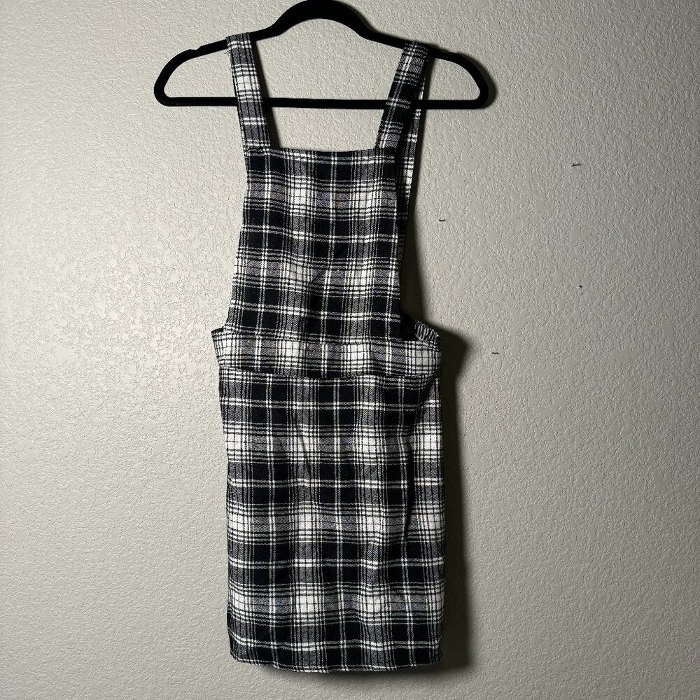 Plaid Pattern Overall Dress Size Small